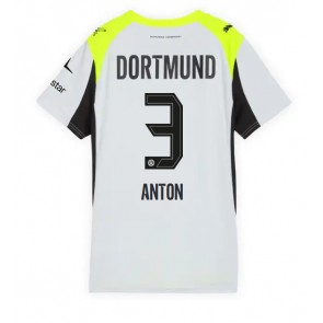 Borussia Dortmund Waldemar Anton #3 Bortatröja Kvinnor 2025-26 Kortärmad Borussia Dortmund Waldemar Anton #3 Bortatröja Kvinnor 2025-26 Kortärmad